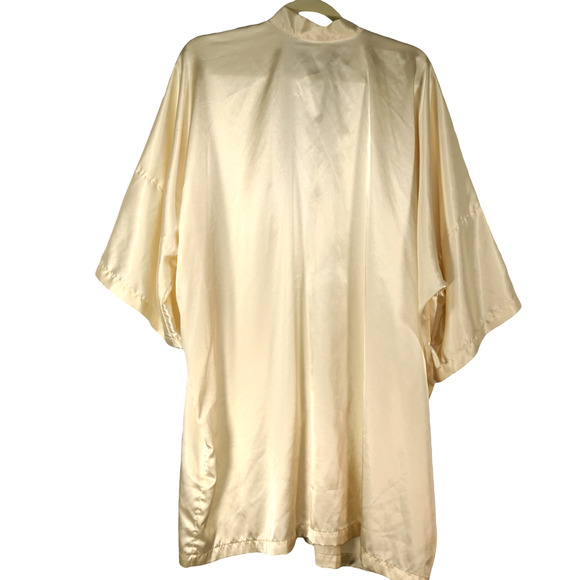 Vintage Calvin Klein Womens Robe One Size Ivory Single Stitch Monogram CK Tunic - Picture 6 of 9